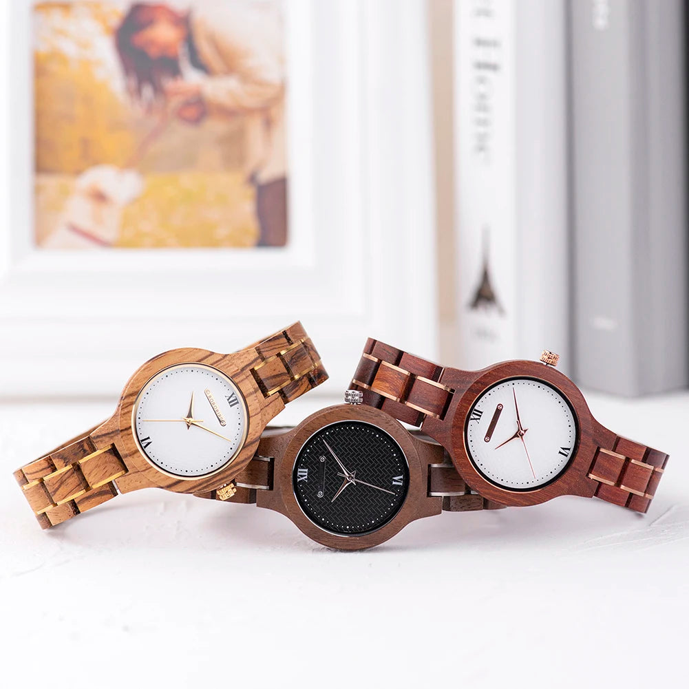 BOBO BIRD New Design Watch Women Reloj Mujer Quartz Wristwatch Female Japan Movement Wooden Gift Box zegarek damski Dropshipping