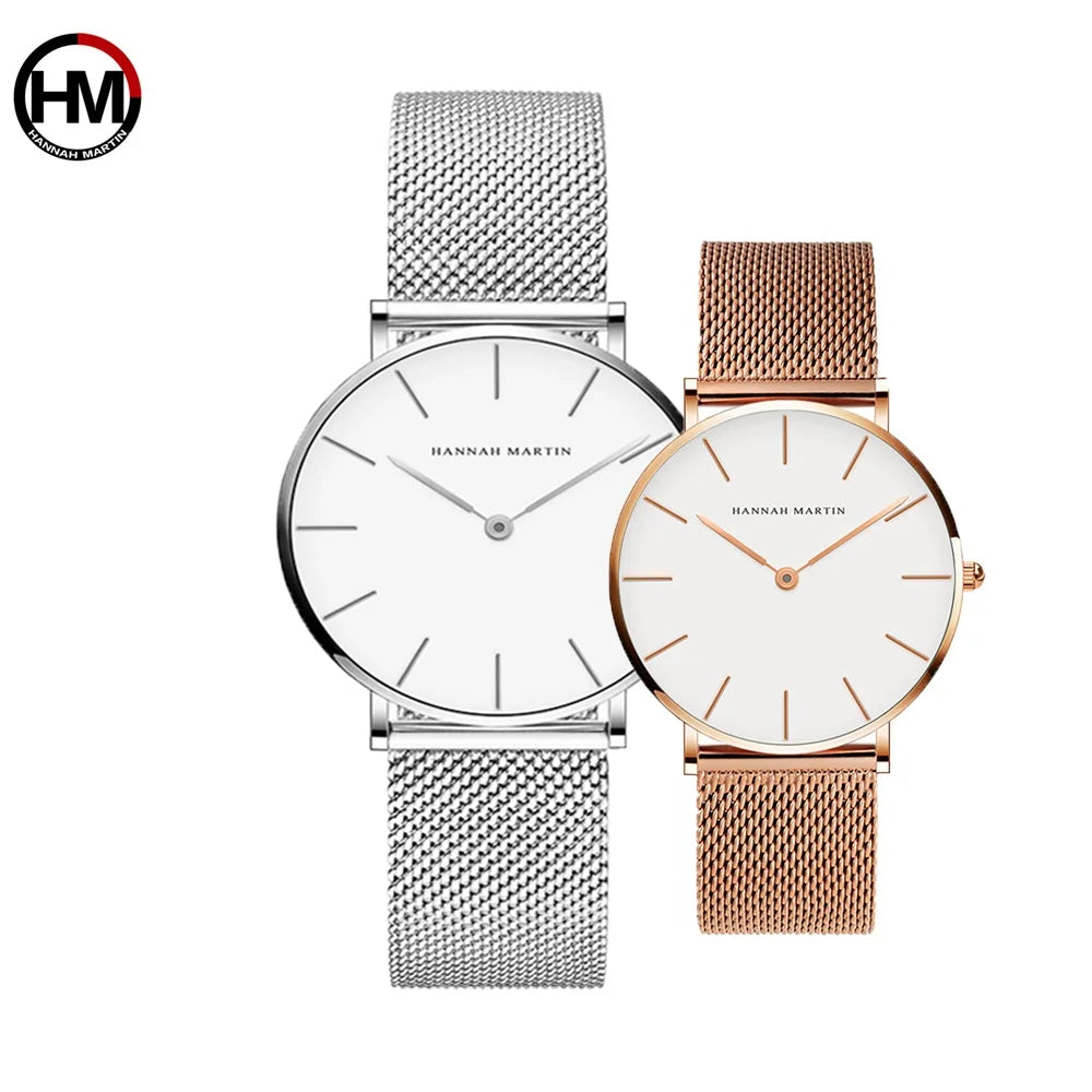 Couple Watches Dropship Simple 1 Set Watch Casual Fashion Steel Mesh Steel Waterproof Luxury Brand Sport Watch Relogio Masculino