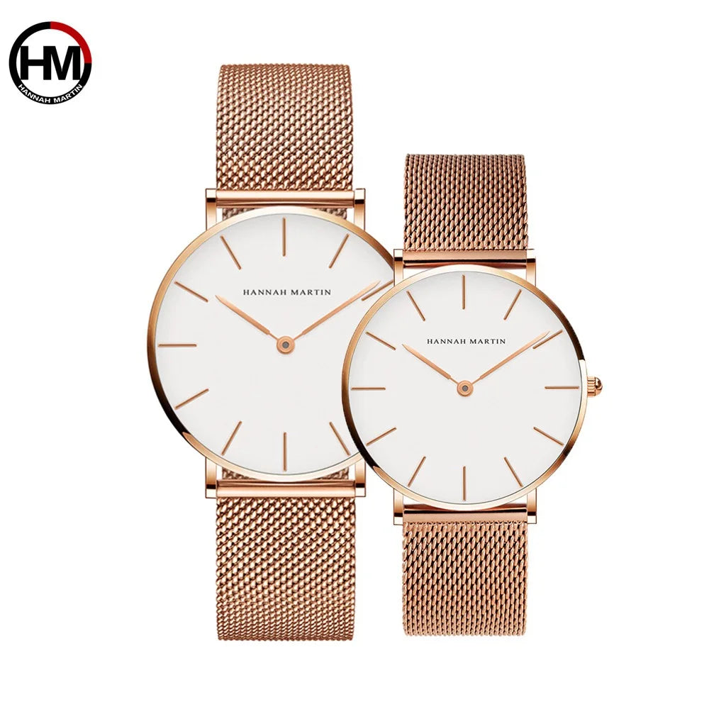 Couple Watches Dropship Simple 1 Set Watch Casual Fashion Steel Mesh Steel Waterproof Luxury Brand Sport Watch Relogio Masculino
