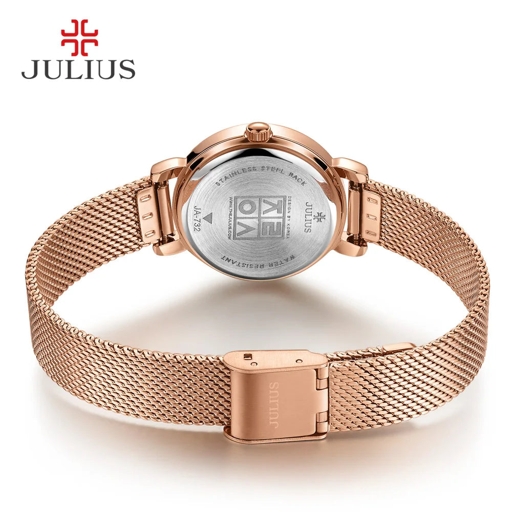 Rose Gold Mesh Watch