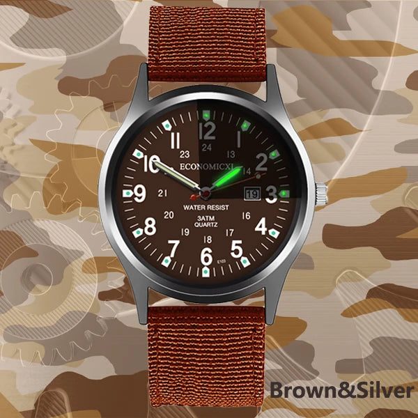Fashion Mens Watches Luminous Hands Clock Luxury Military Sports Date Quartz Wristwatch Men Casual Nylon Watch relogio masculino