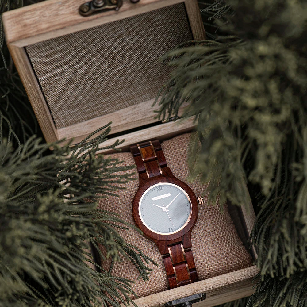 BOBO BIRD New Design Watch Women Reloj Mujer Quartz Wristwatch Female Japan Movement Wooden Gift Box zegarek damski Dropshipping