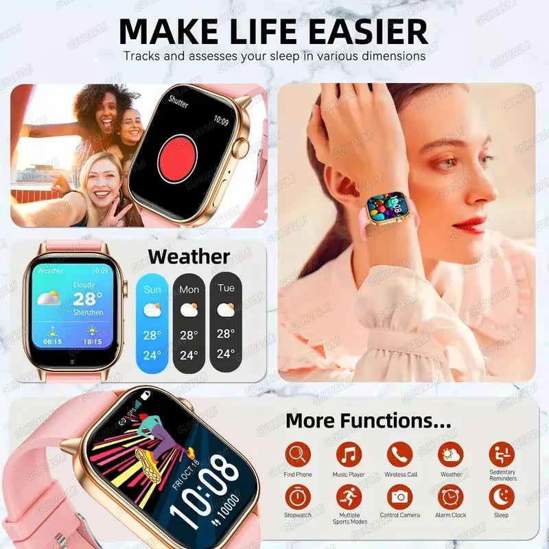Newly Built-in GPS Sports Fitness Pilates Smart watch Women Fashion Precise Positioning 5ATM Waterproof Bluetooth Call Bracelets