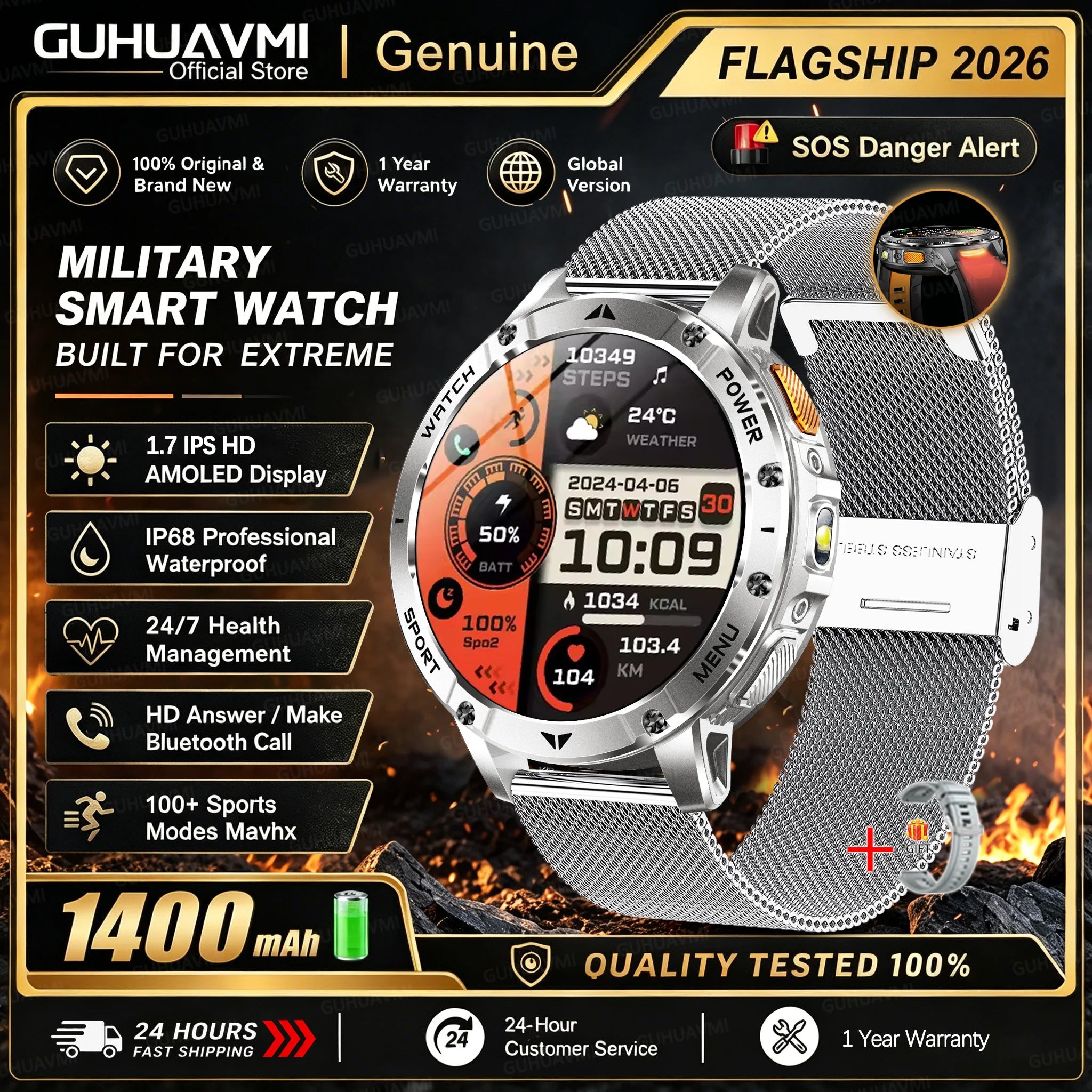 Rugged Steel Smartwatch