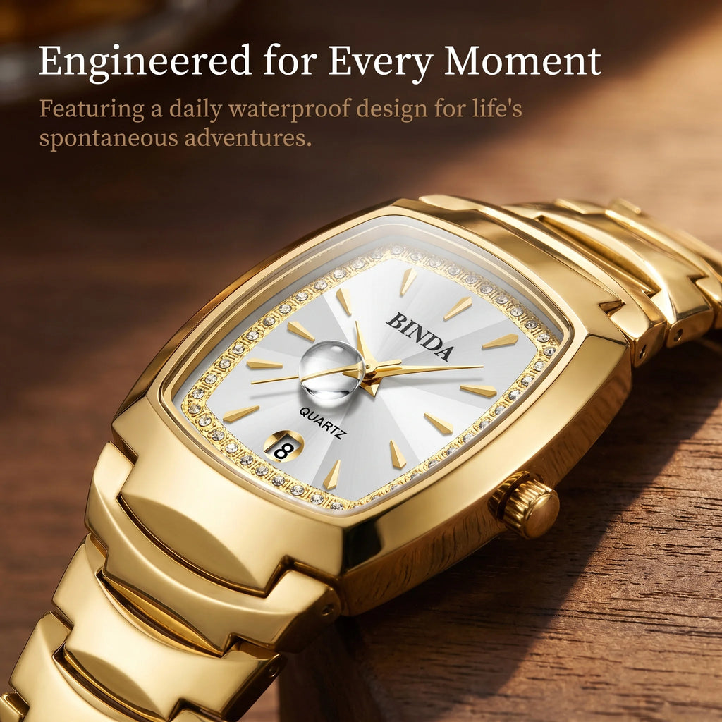 2PCS Couple Watches Luxury Fashion Men Women Matching His and Hers Quartz Watches Simple Band with Gift Box