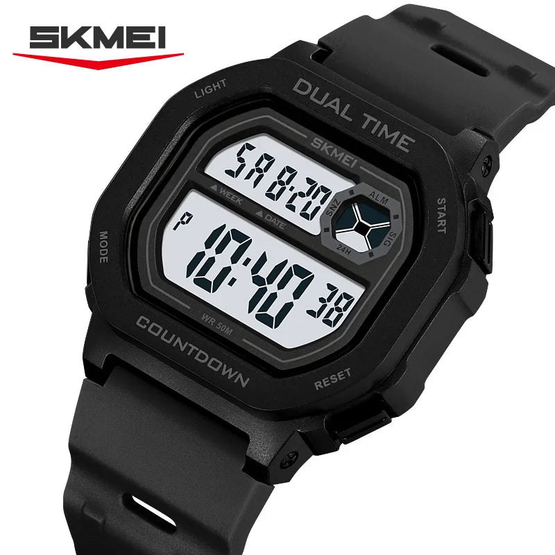 SKMEI 2543 Fashion Digital Watch Chronograph Sport Men's Watches Countdown Waterproof Electronic Clock electrónica часы
