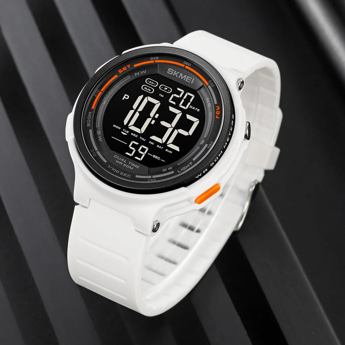 SKMEI Fashion Mens Sport Watches Digital LED Light Countdown For Men Women 5Bar Waterproof Wristwatches Alarm Clock