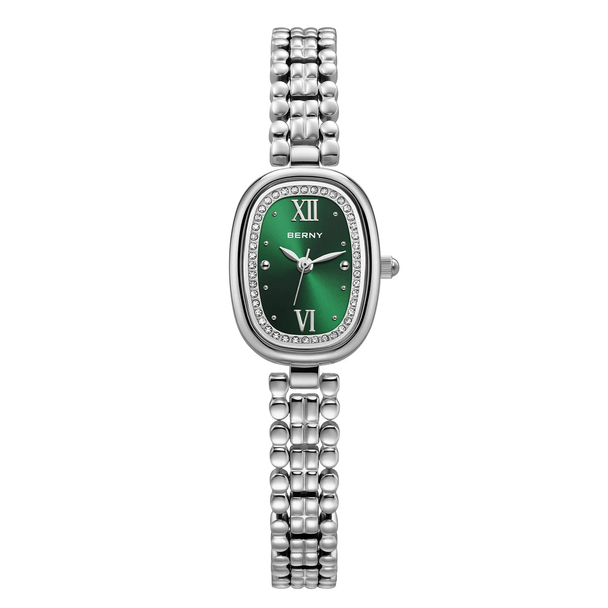 BERNY Women's Watches Fashion Casual Small Dail Ladies Quartz Watch Elegant Stainless Steel Girls Dress Wristwatch