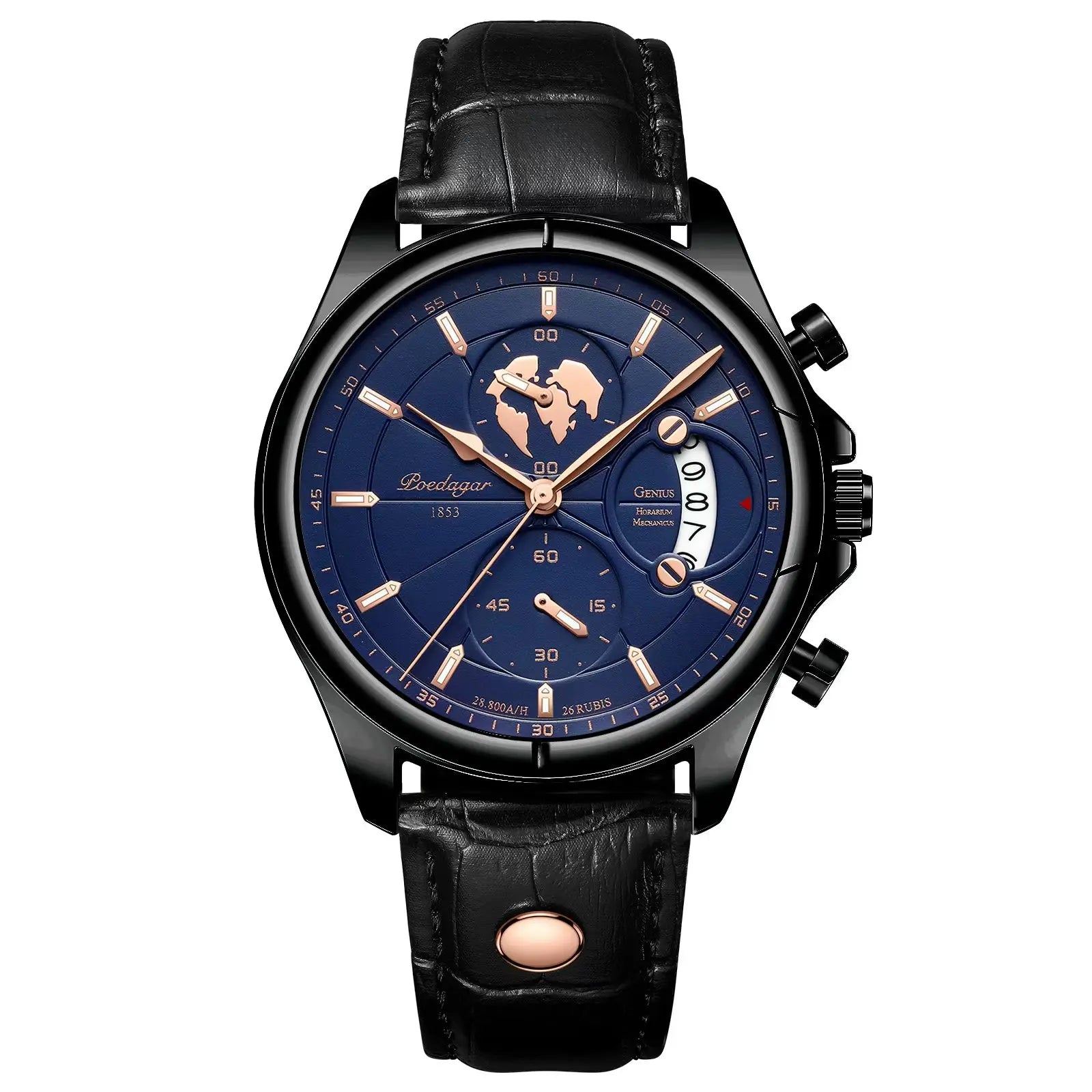Leather Chronograph Watch