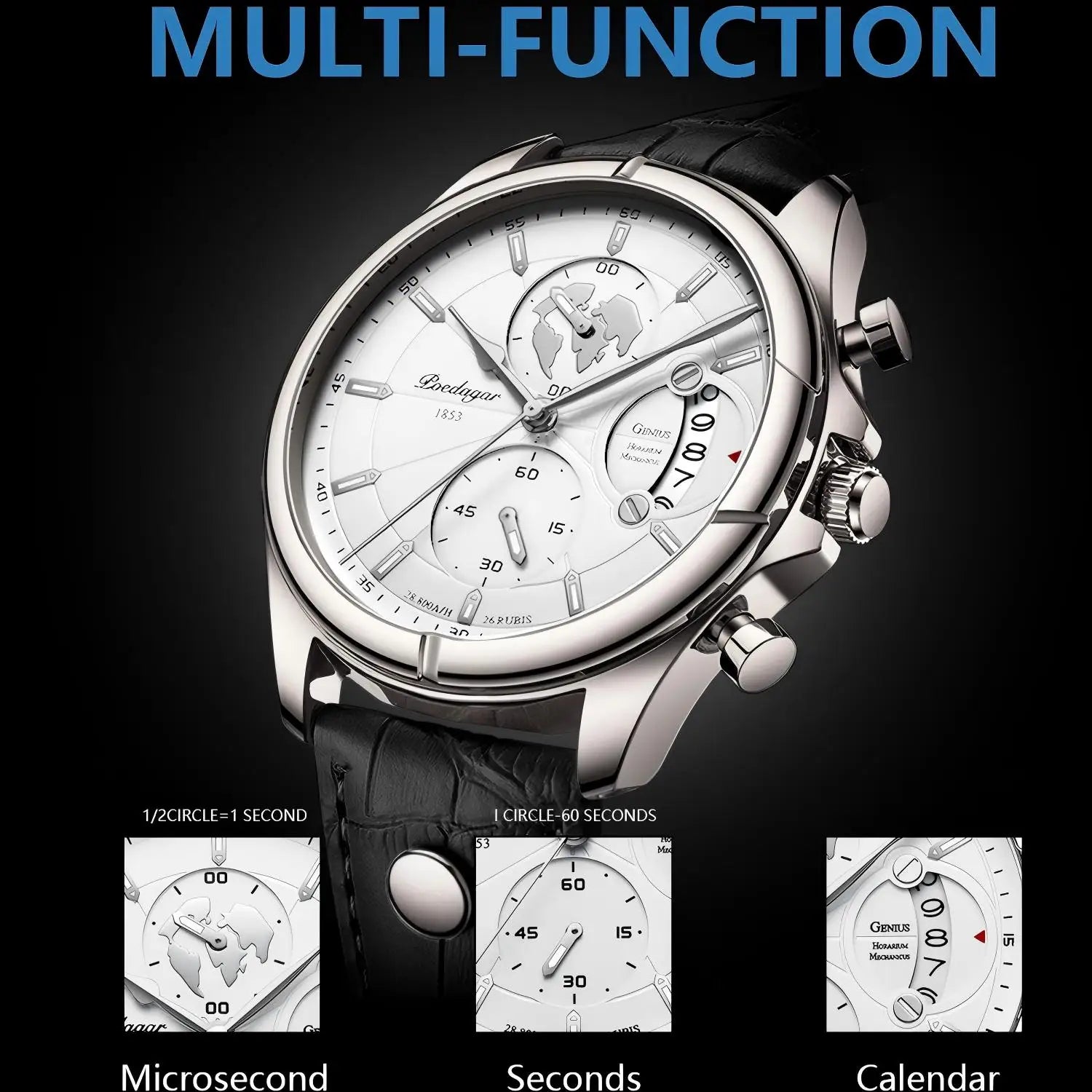 Leather Chronograph Watch