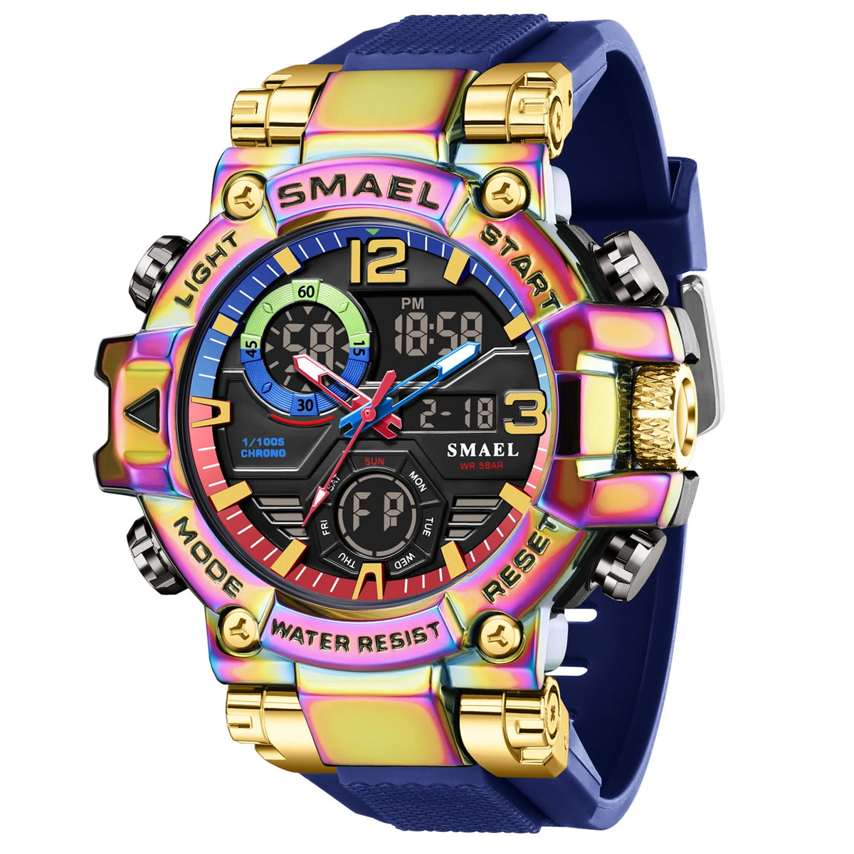 2025 SMAEL Sports Watches Men LED Watches New 50m Waterproof Digital Watches 8110 Shockproof Sports Watches for Men Electrionic
