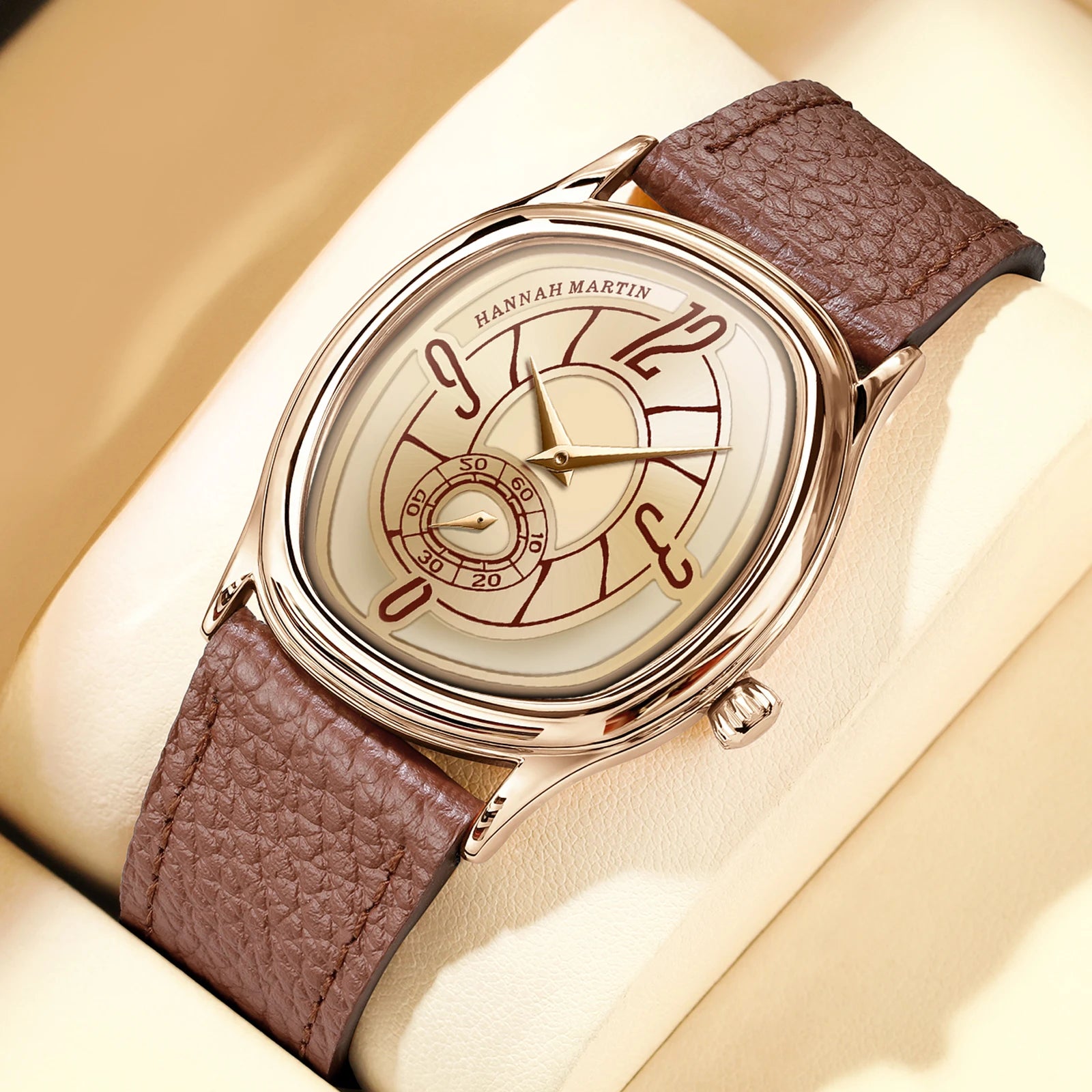 Geometric Leather Watch