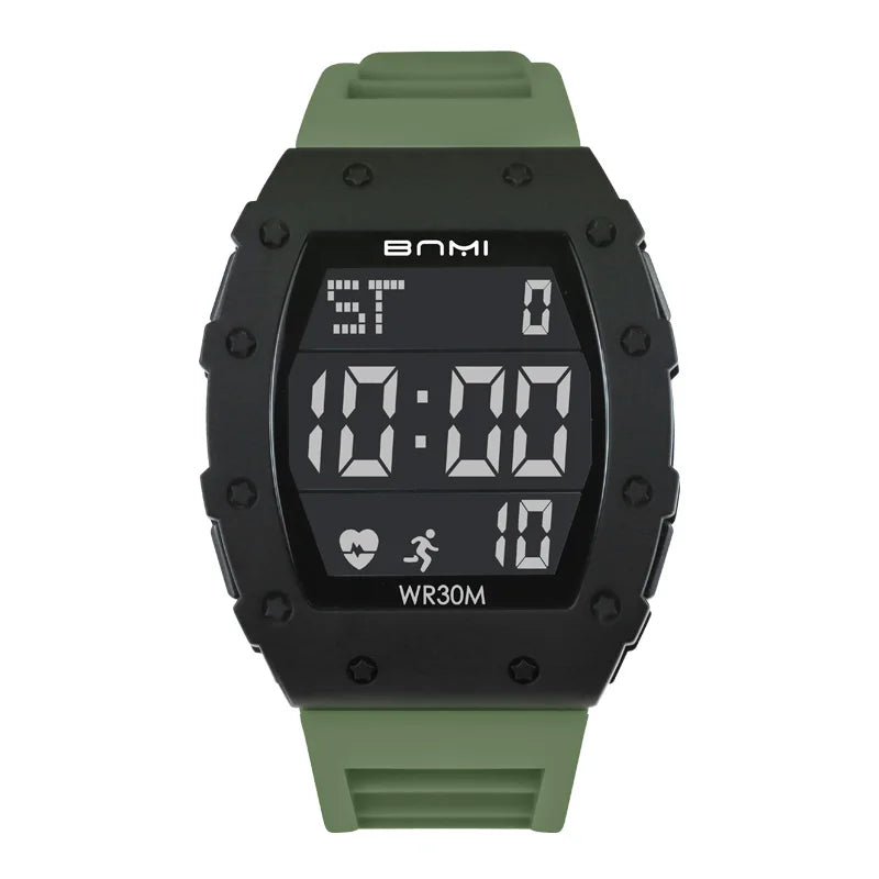 BNMI LED Digital Electronic Sports Watches for Men Multifunctional Military Waterproof Timing Outdoor Watch Men's Gift NEW