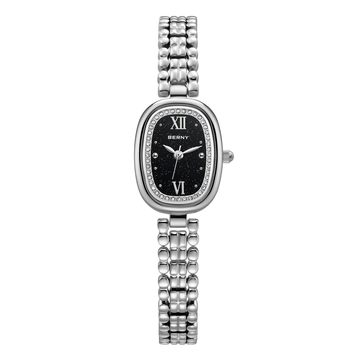 BERNY Women's Watches Fashion Casual Small Dail Ladies Quartz Watch Elegant Stainless Steel Girls Dress Wristwatch