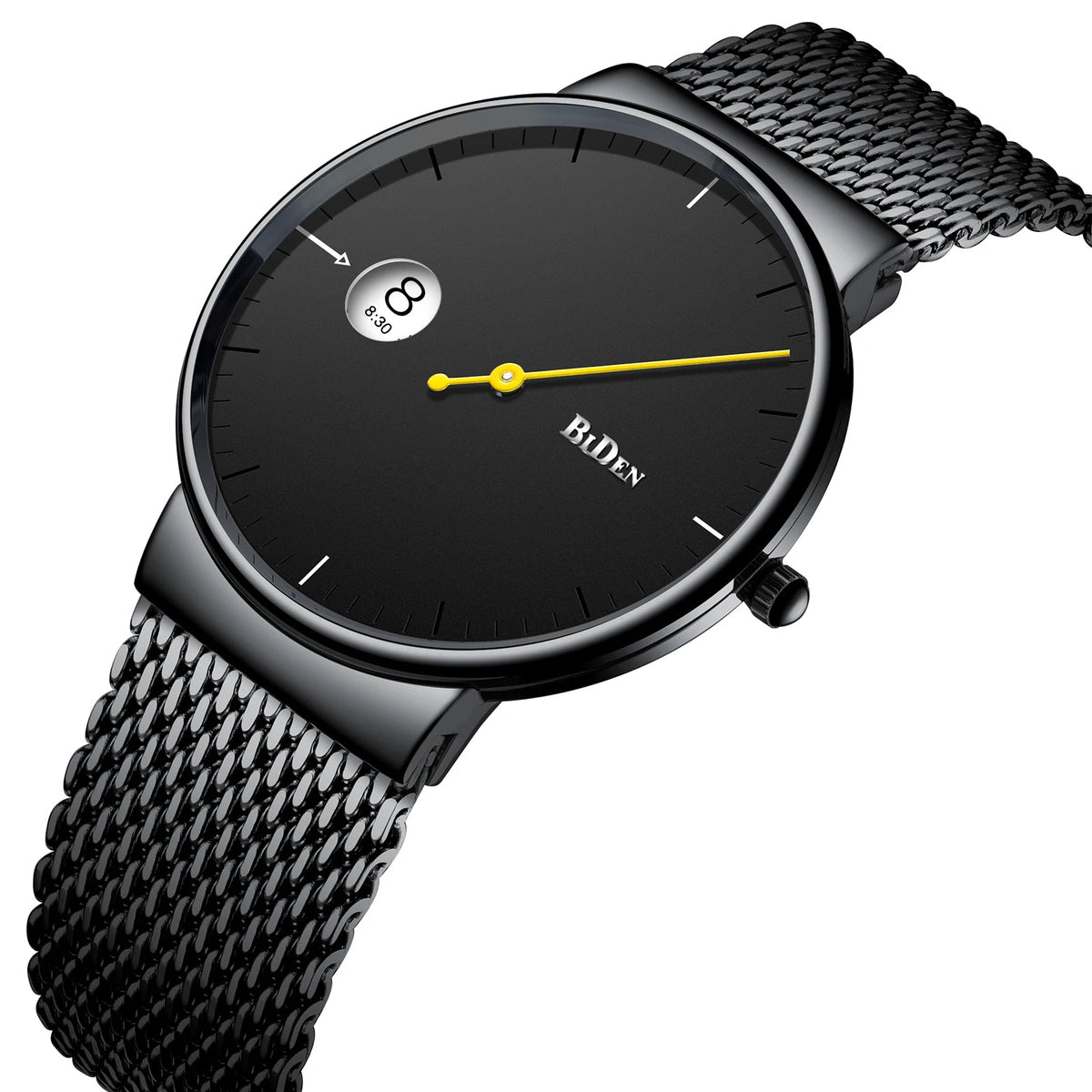 New Men Watch Fashion Mens Stainless Steel Mesh Waterproof Sport Quartz Wristwatch Luxury Blue Male Watches for Men Female Reloj