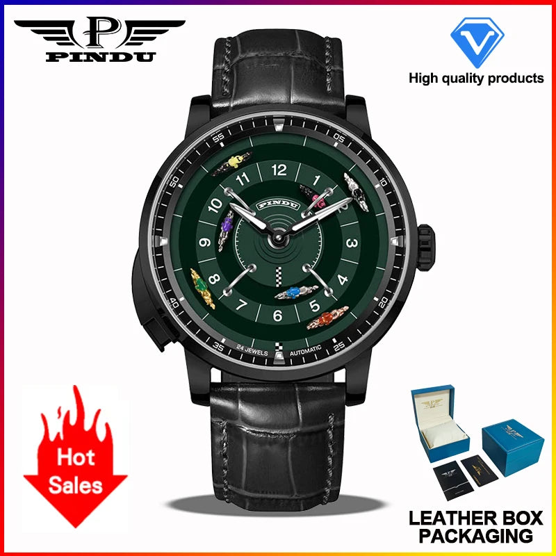 Pindu Horse Gambling Series Men's Full Automatic Mechanical Watch European Racing Roulette Entertainment Design Party Watch