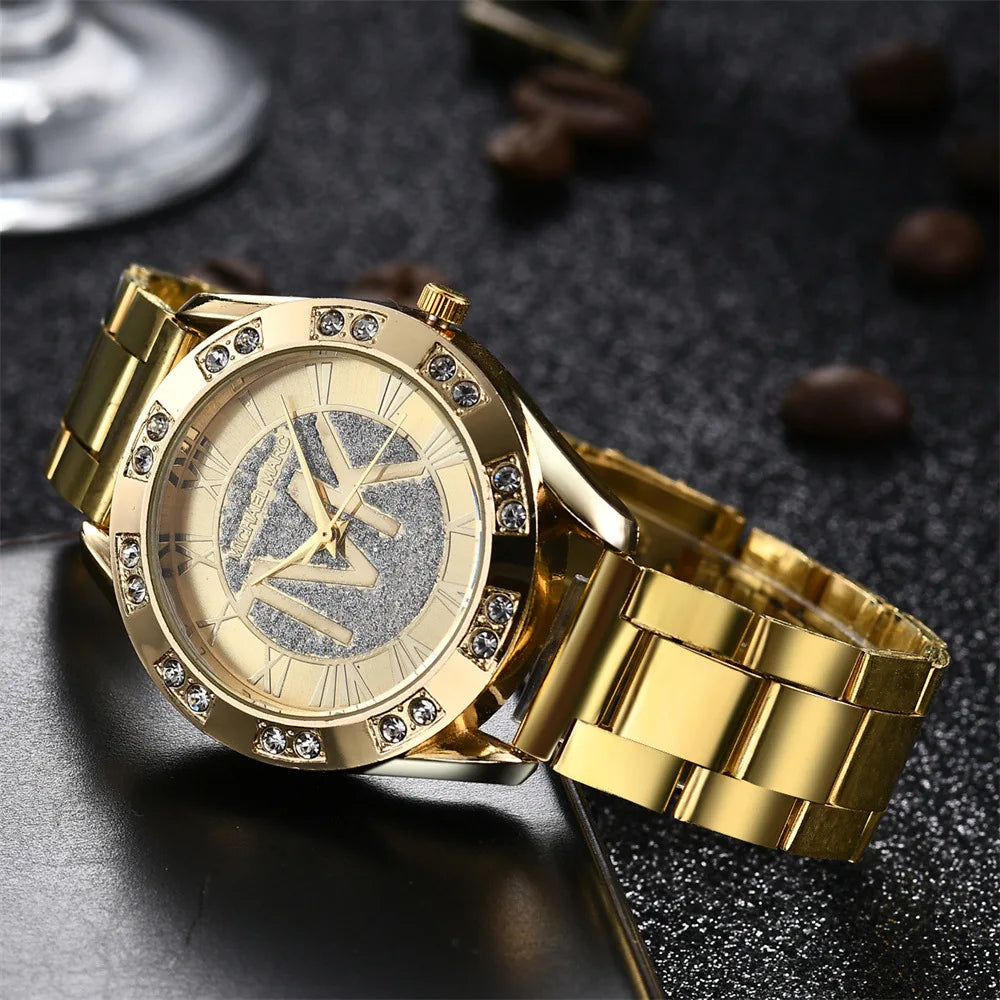 Gold Bracelet Quartz Watch