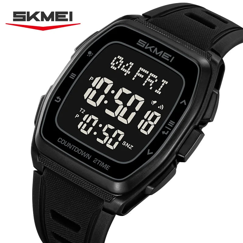 SKMEI 2441 Daily Leisure LED Display Electronic Men's Watch Waterproof Countdown Sports Military Digital Clock reloj hombre