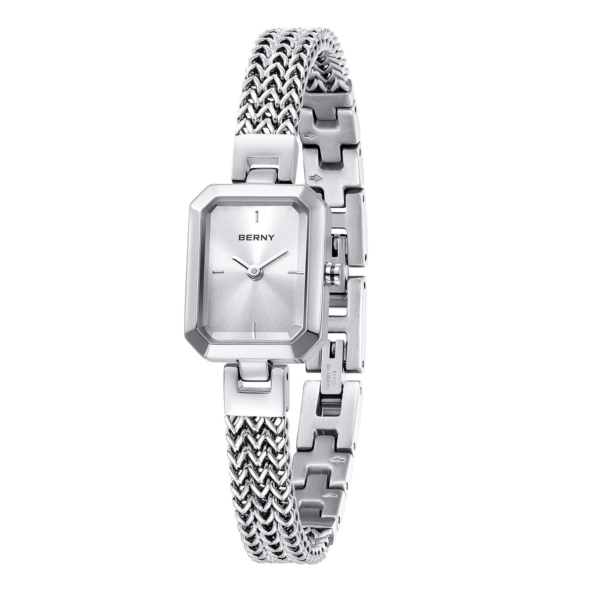 BERNY Square Women Wristwatch Luxury Fashion Quartz watches Minimalist Rectangle Mini Dial Stainless Steel Jewelry Women's Watch