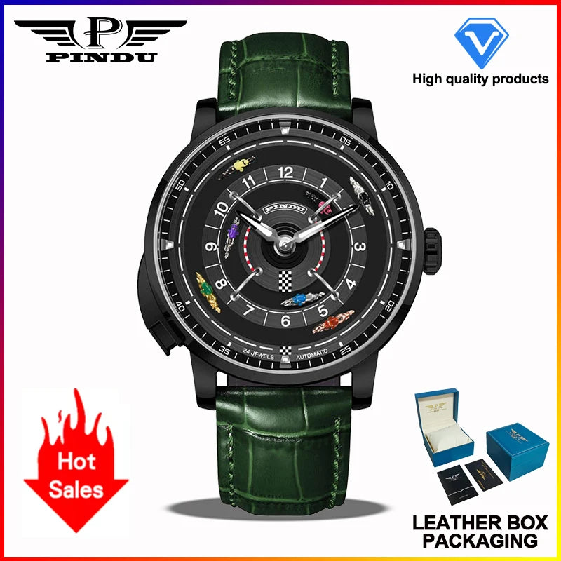 Pindu Horse Gambling Series Men's Full Automatic Mechanical Watch European Racing Roulette Entertainment Design Party Watch