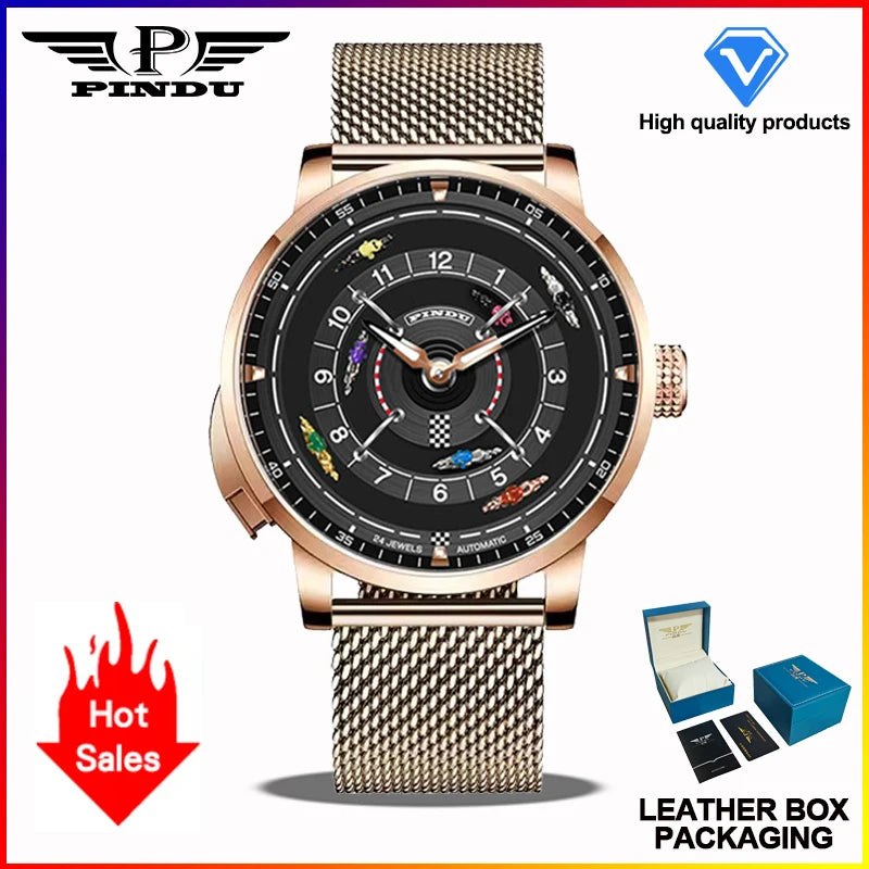 Pindu Horse Gambling Series Men's Full Automatic Mechanical Watch European Racing Roulette Entertainment Design Party Watch