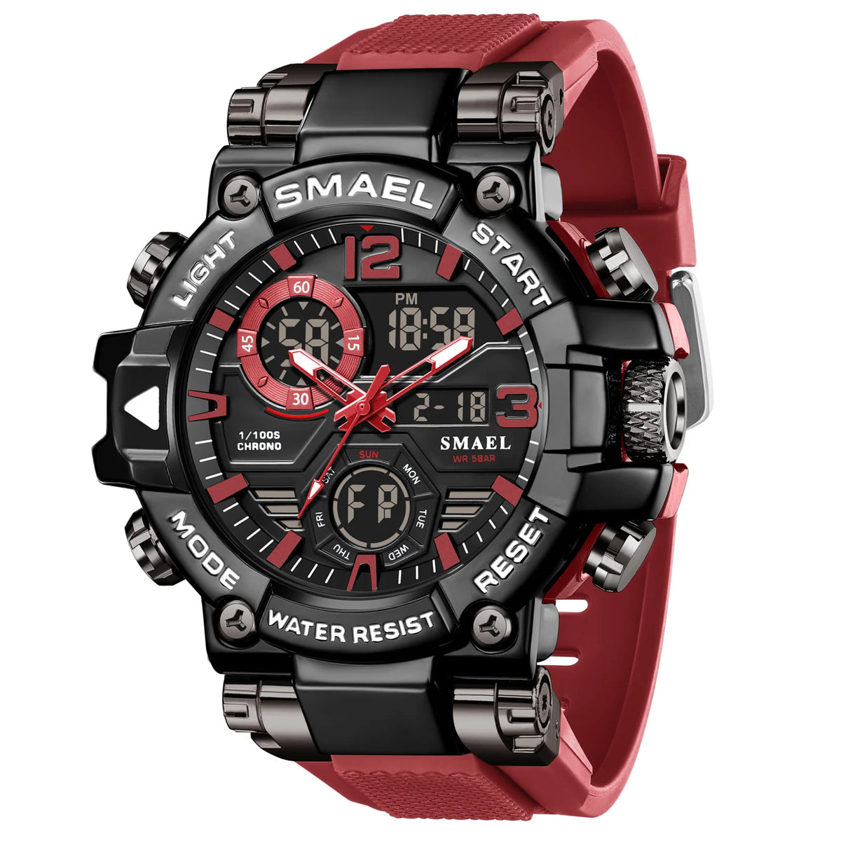 2025 SMAEL Sports Watches Men LED Watches New 50m Waterproof Digital Watches 8110 Shockproof Sports Watches for Men Electrionic