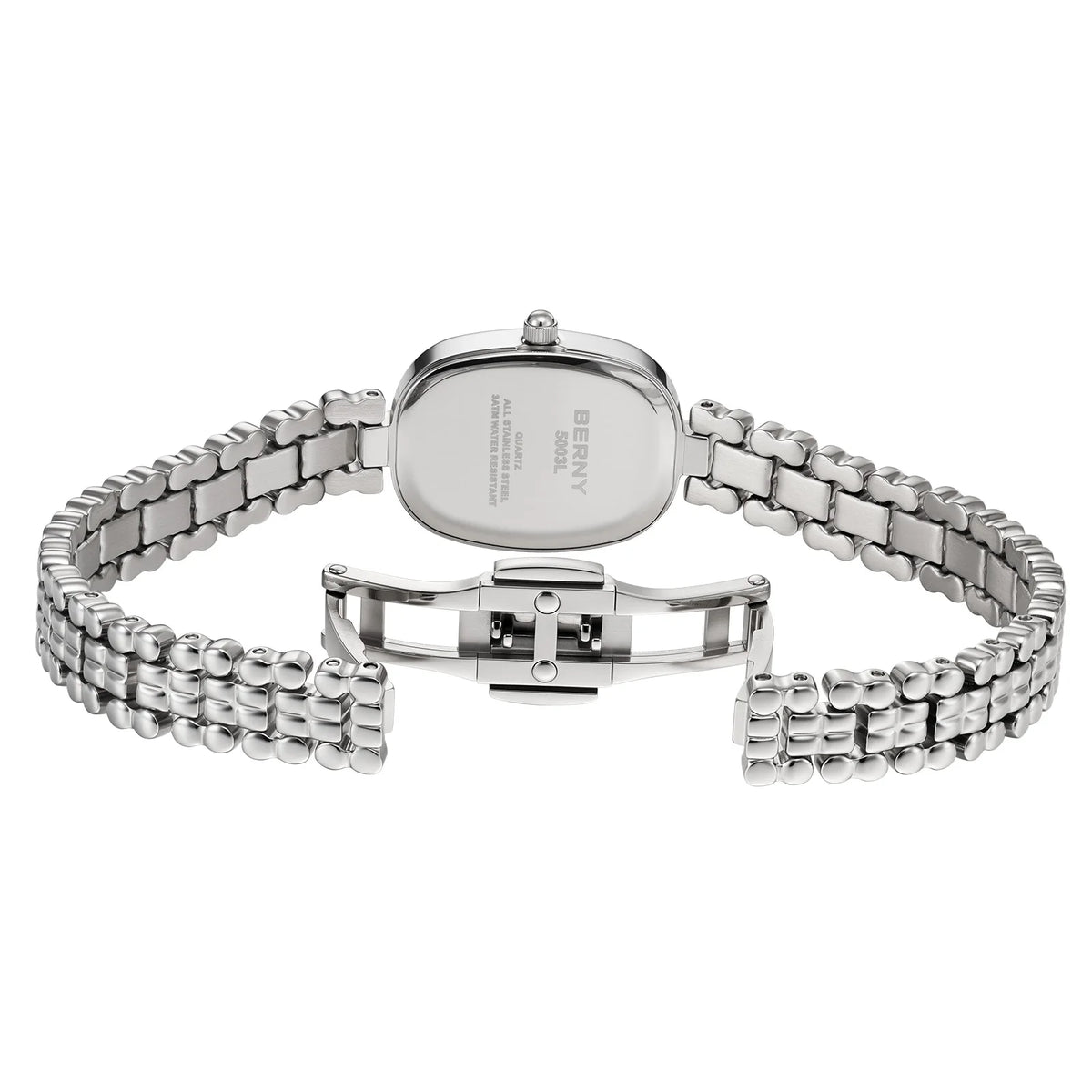 BERNY Women's Watches Fashion Casual Small Dail Ladies Quartz Watch Elegant Stainless Steel Girls Dress Wristwatch