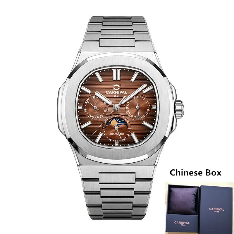 Switzerland Carnival Automatic Watch for Men Luxury Brand MIYOTA Mechanical Men‘s Watches Nautilus Moonphase Reloj Hombre Montre