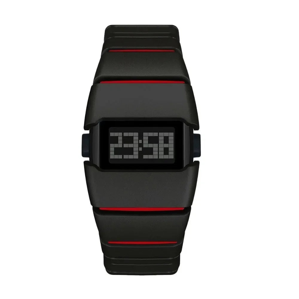 Plastic LED Electronic Watch Lightweight Digital Sports Watch Vintage Original Design Stainless Steel Wristwatch
