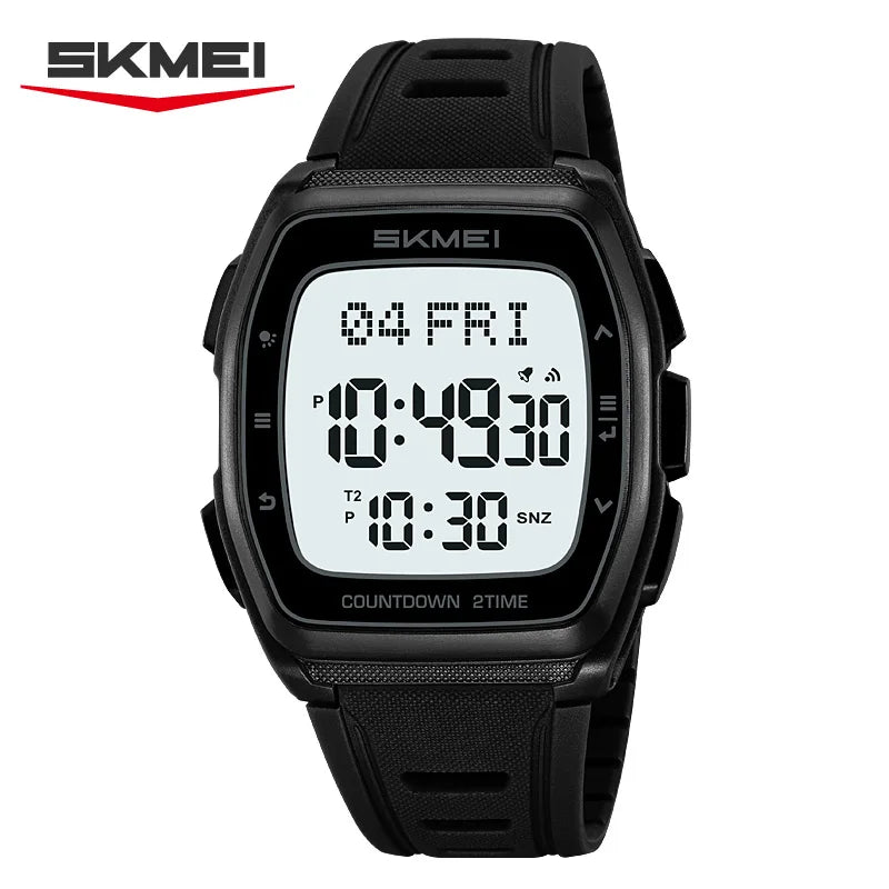 SKMEI 2441 Daily Leisure LED Display Electronic Men's Watch Waterproof Countdown Sports Military Digital Clock reloj hombre