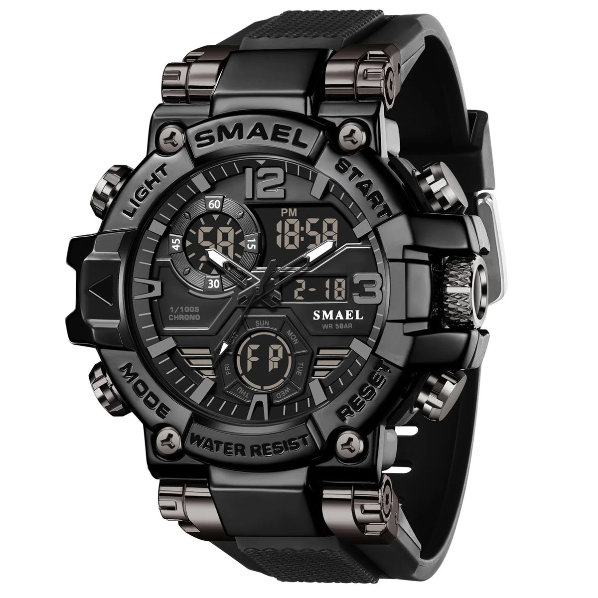 2025 SMAEL Sports Watches Men LED Watches New 50m Waterproof Digital Watches 8110 Shockproof Sports Watches for Men Electrionic