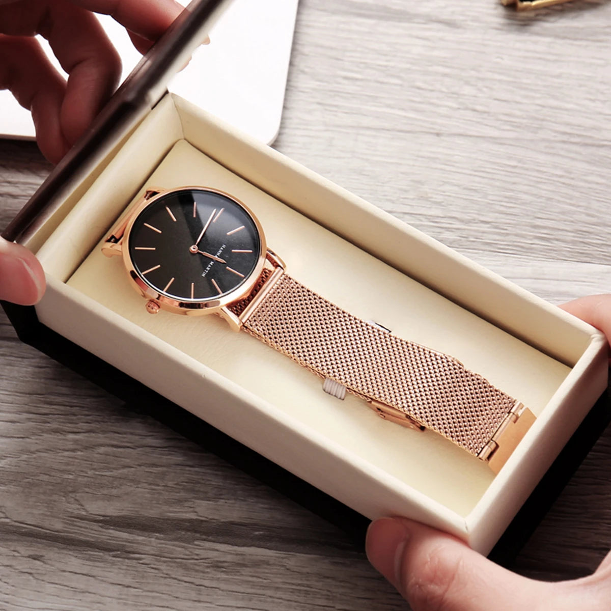 Rose Gold Bracelet Watch