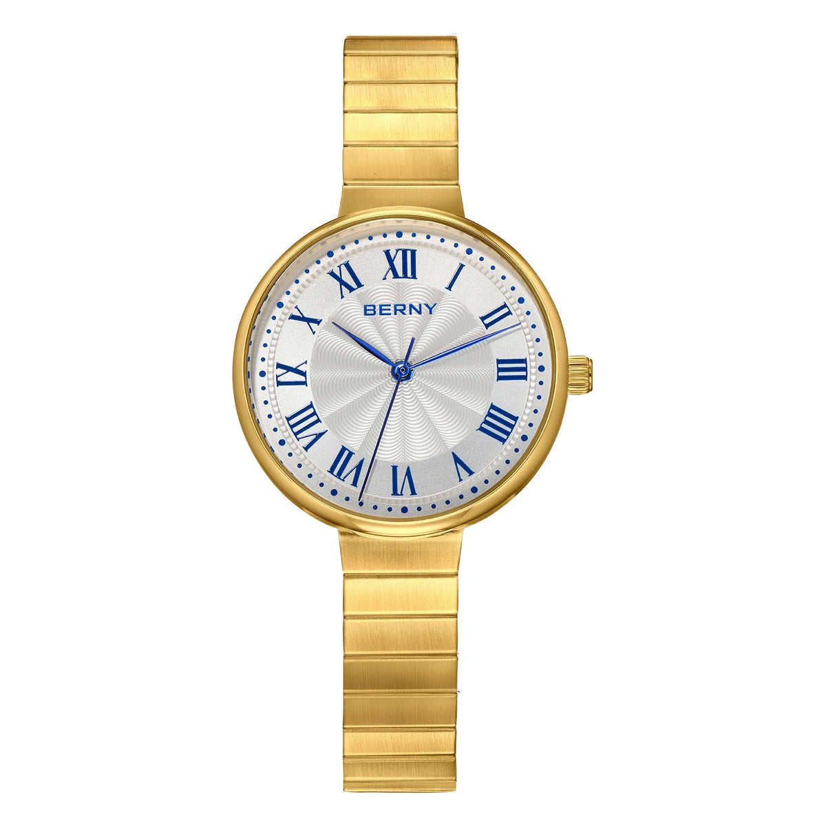 BERNY Women's Gold Watch Fashion Quartz Wristwatch Waterproof Top Brand Exquisite Stainless Steel Top New Watches for Ladies