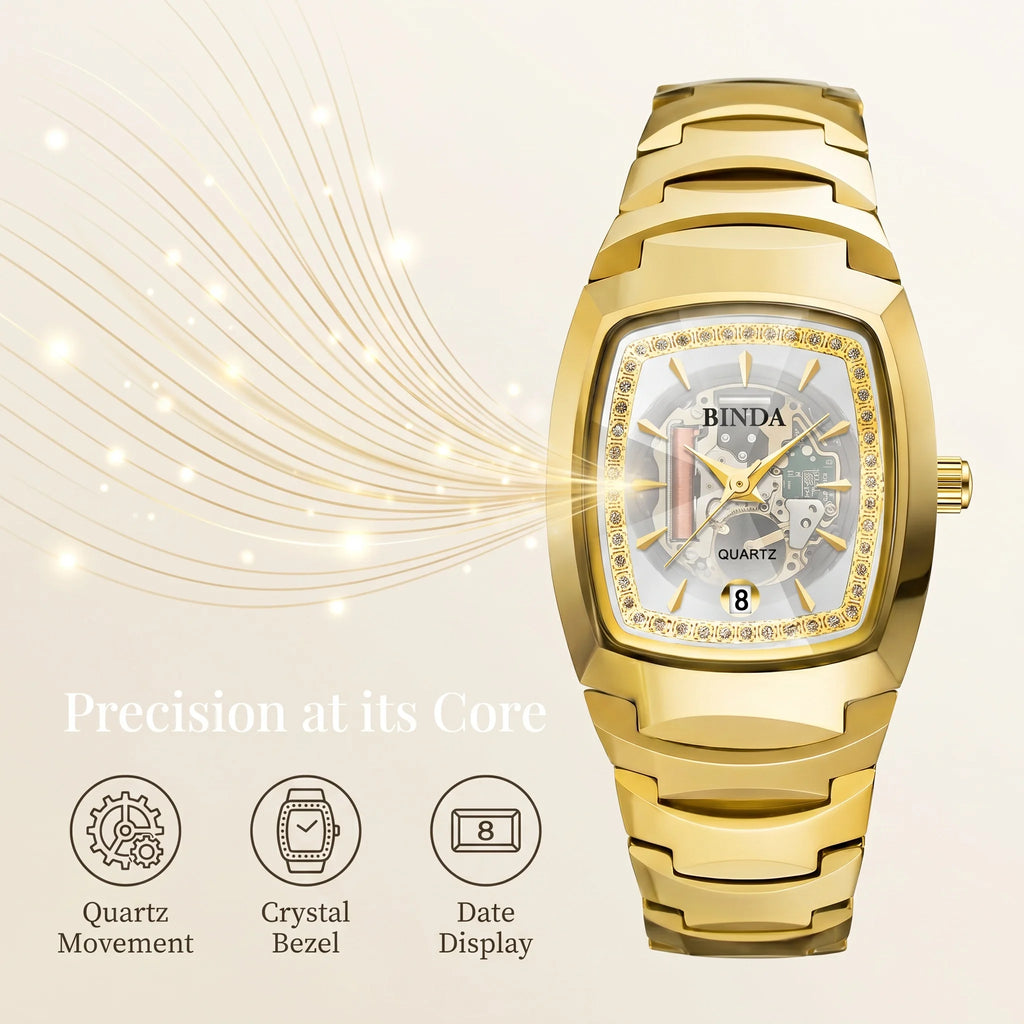 2PCS Couple Watches Luxury Fashion Men Women Matching His and Hers Quartz Watches Simple Band with Gift Box