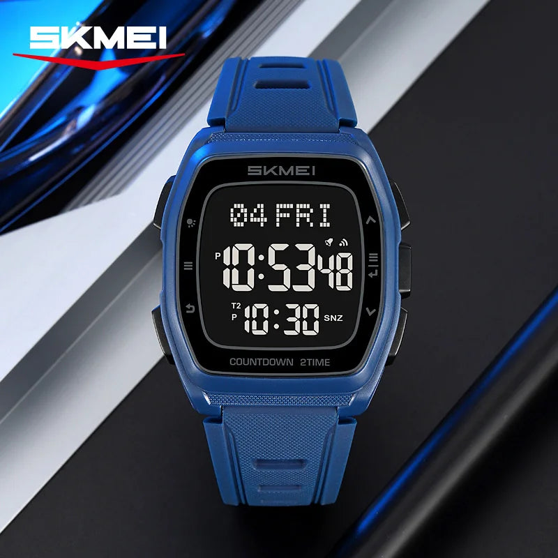 SKMEI 2441 Daily Leisure LED Display Electronic Men's Watch Waterproof Countdown Sports Military Digital Clock reloj hombre