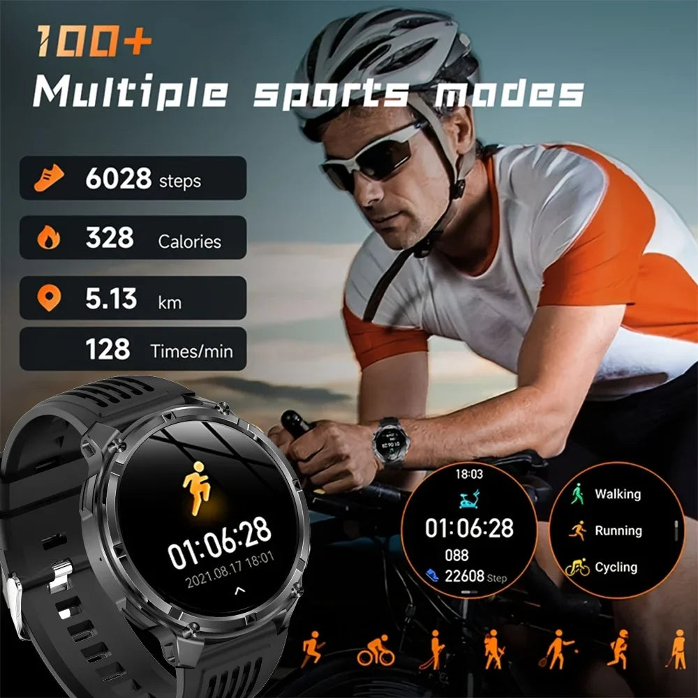 2026 New T-Rex3 Pro GPS Tracker 1100mAh Smartwatch Men 120-Day Standby Clock Rugged Outdoor Sport 10ATM Waterproof Call Watches