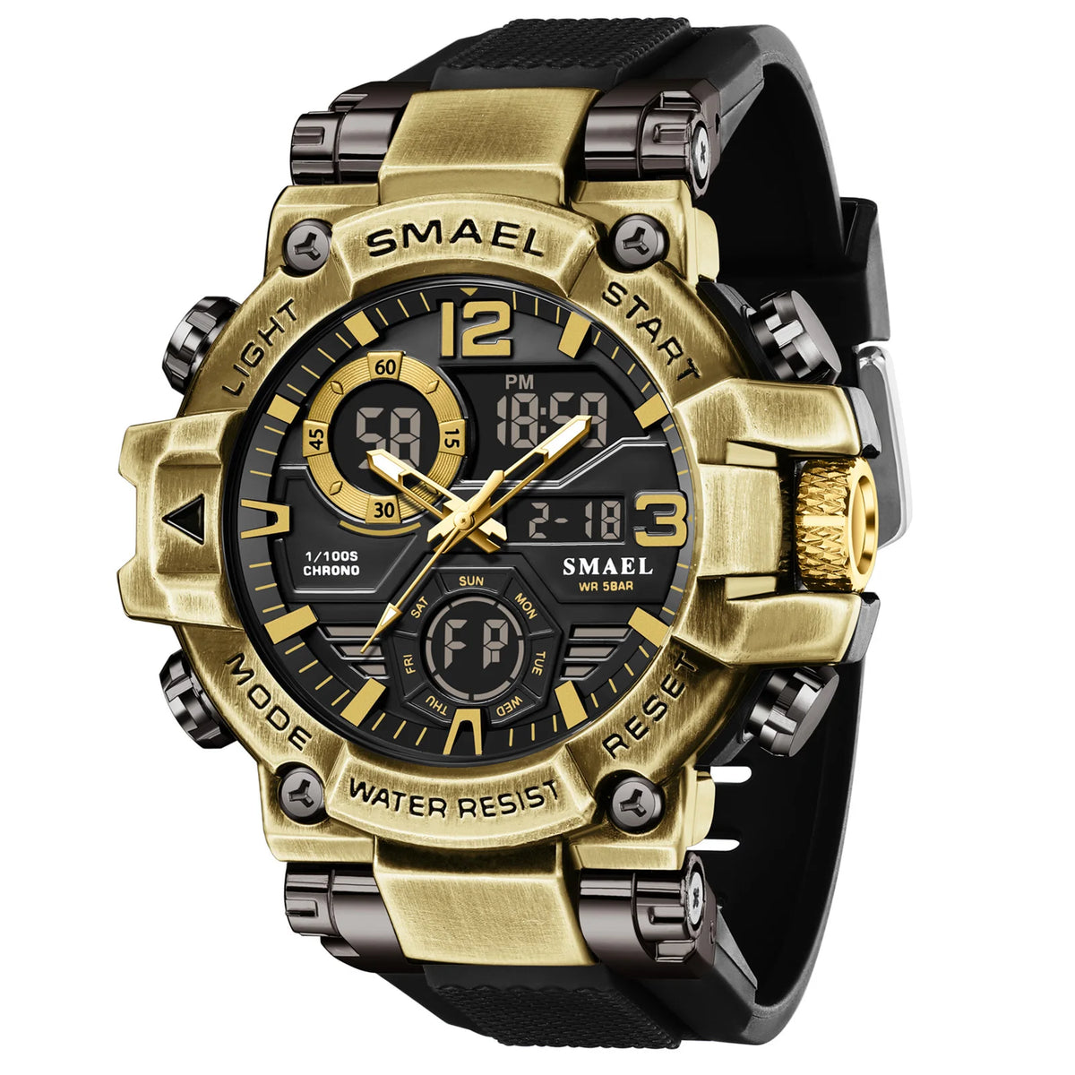 2025 SMAEL Sports Watches Men LED Watches New 50m Waterproof Digital Watches 8110 Shockproof Sports Watches for Men Electrionic