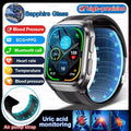 2026New Heart Health Analysi NFC Air Pump+Air Bag Smart Watch Men Accurate Blood Pressure Uric Acid ECG Call Smart Bracelet lady