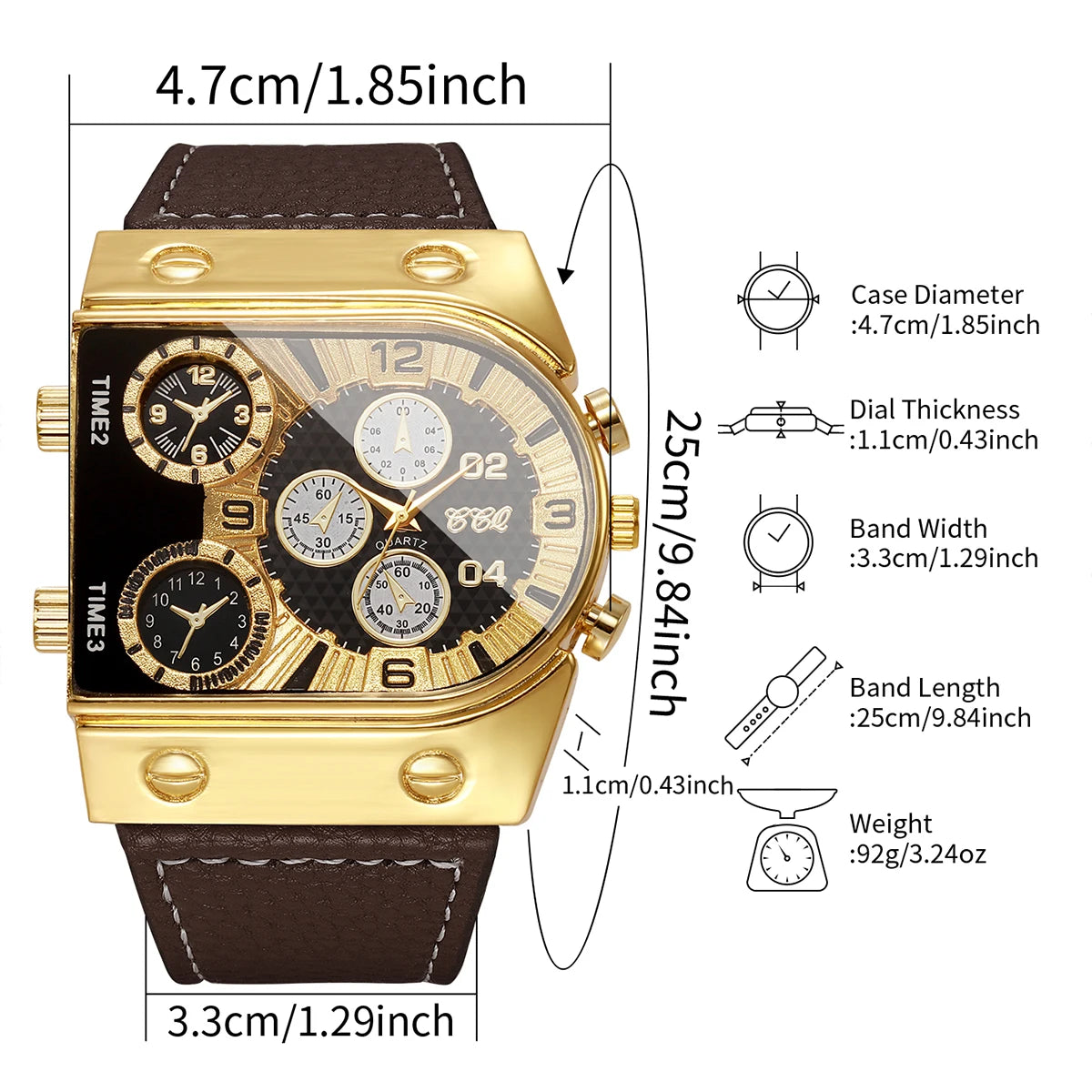 Square Leather Watch