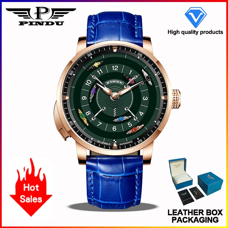 Pindu Horse Gambling Series Men's Full Automatic Mechanical Watch European Racing Roulette Entertainment Design Party Watch