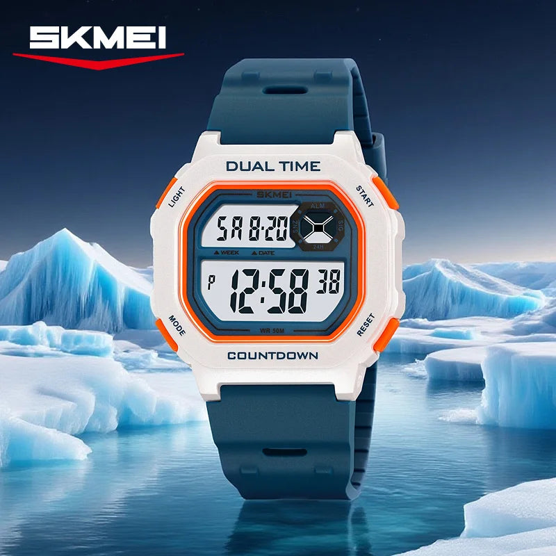SKMEI 2543 Fashion Digital Watch Chronograph Sport Men's Watches Countdown Waterproof Electronic Clock electrónica часы