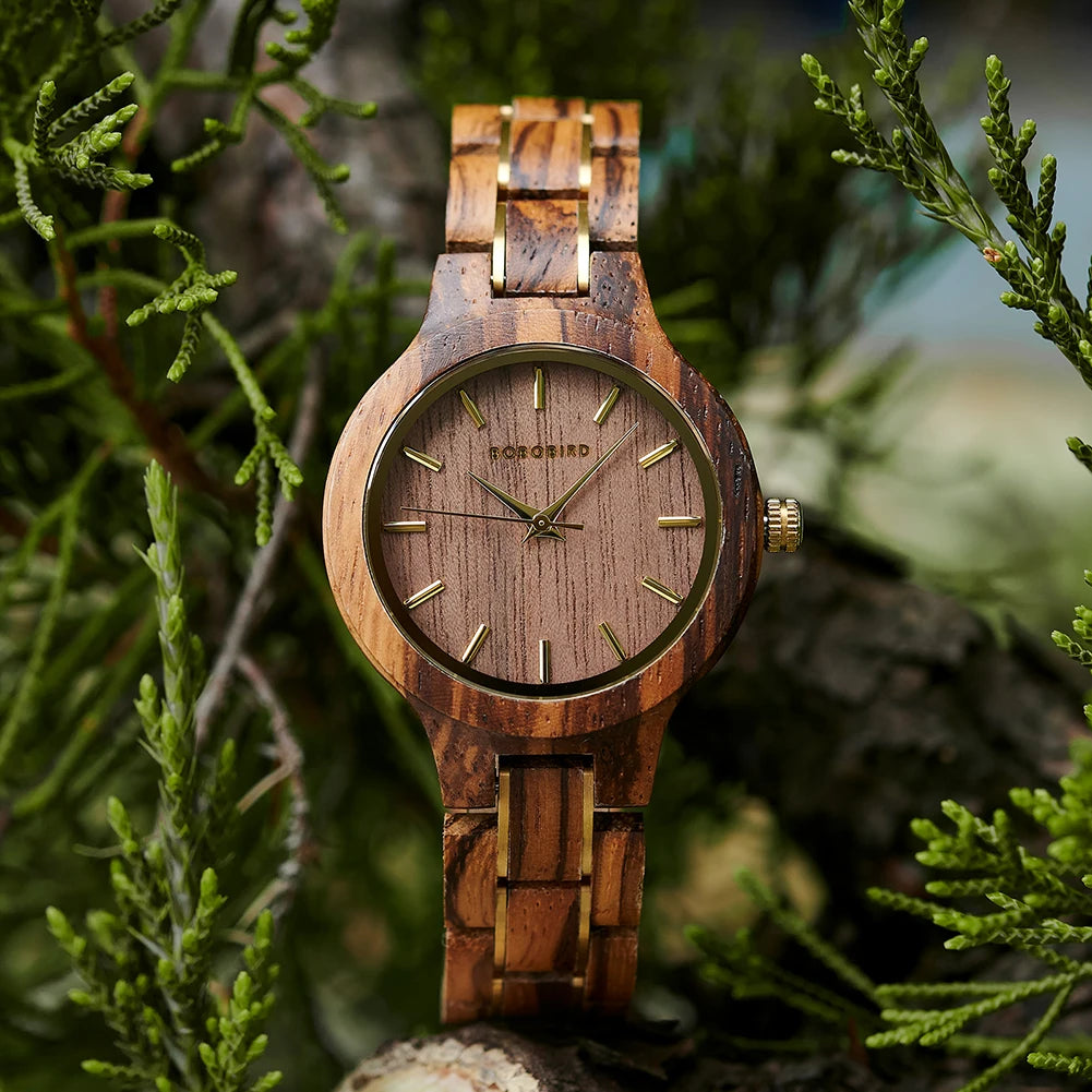 BOBO BIRD New Design Watch Women Reloj Mujer Quartz Wristwatch Female Japan Movement Wooden Gift Box zegarek damski Dropshipping