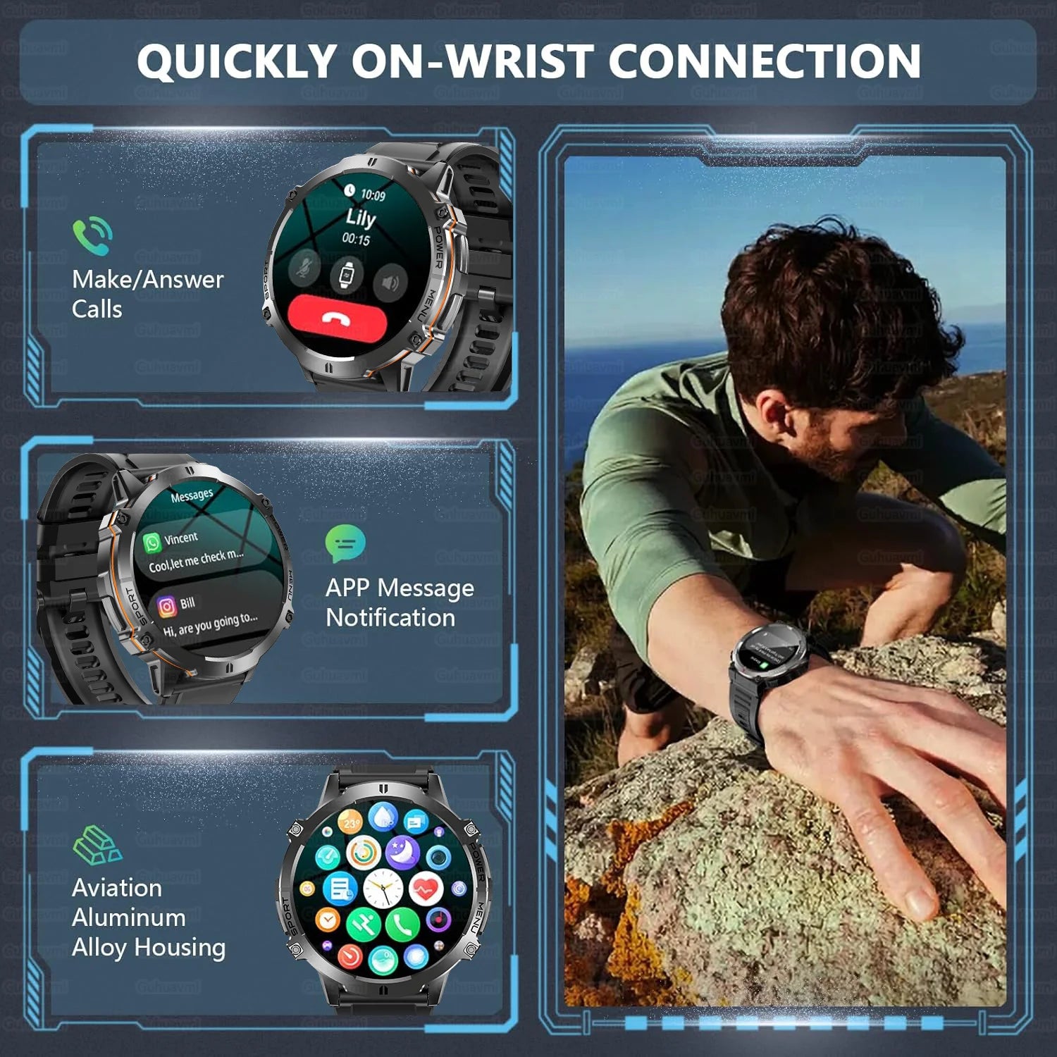 Rugged GPS Sport Smartwatch