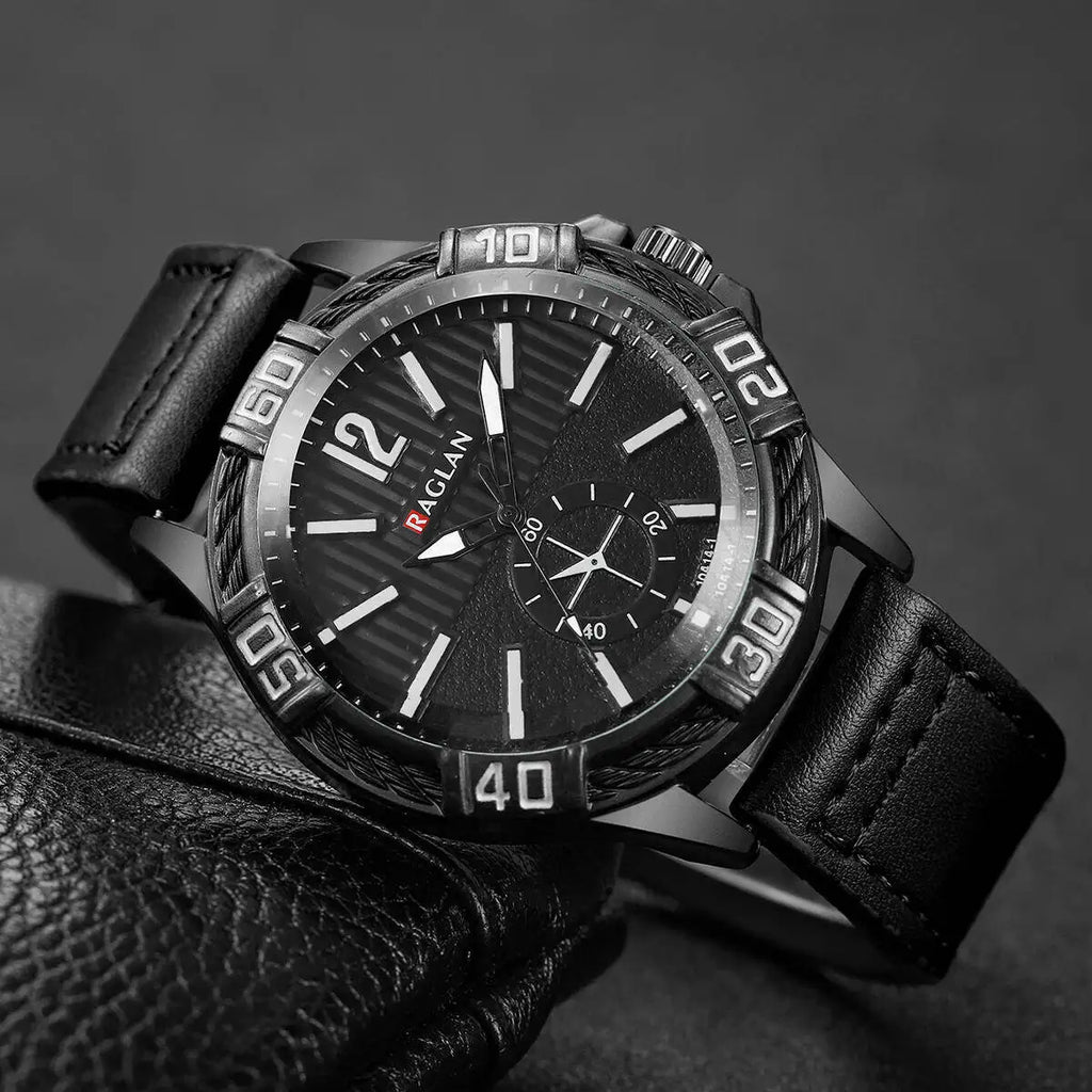 Fashion Men's Watch Casual Leather Strap Men Business Wrist Watches Reloj Hombre（Without Box）
