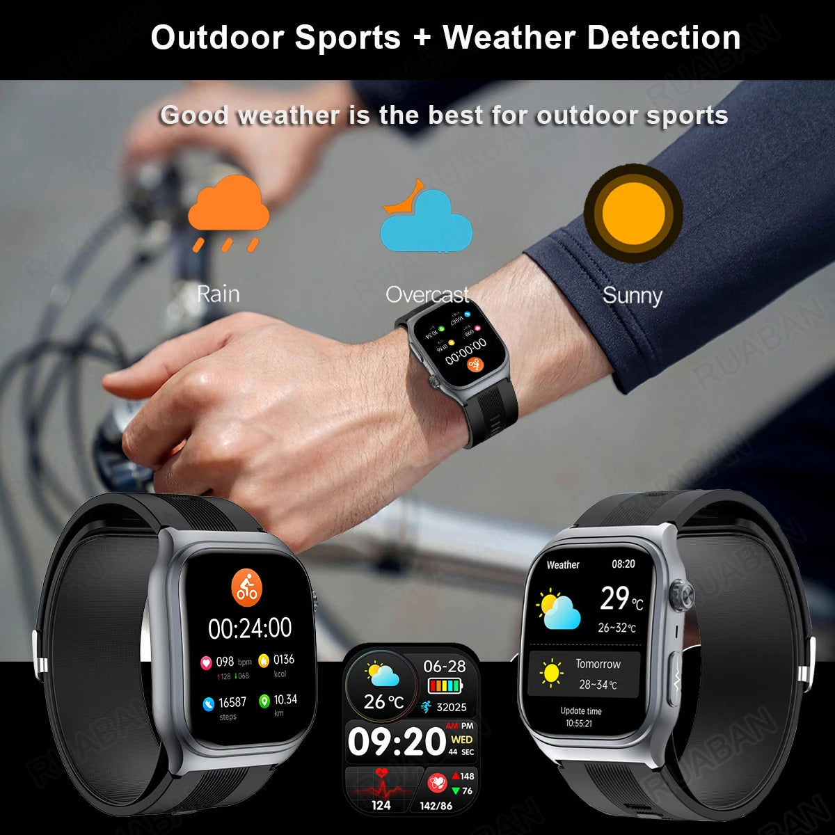 2026 Airbag Smart Watch Nursing grade Bluetooth call air Pump ECG True Accurately Blood Pressure Uric Acid Blood Lipid watch men