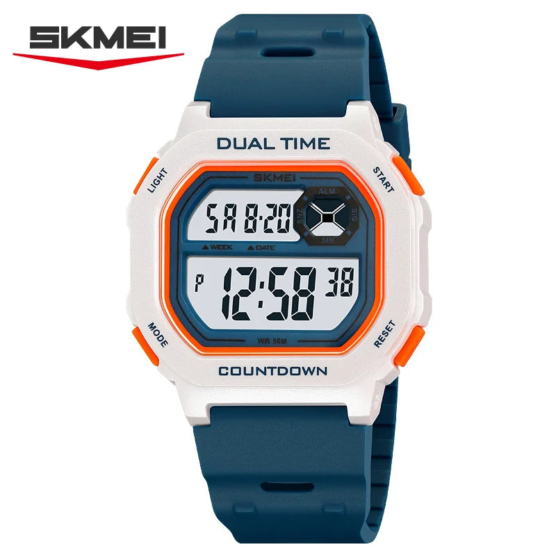 SKMEI 2543 Fashion Digital Watch Chronograph Sport Men's Watches Countdown Waterproof Electronic Clock electrónica часы
