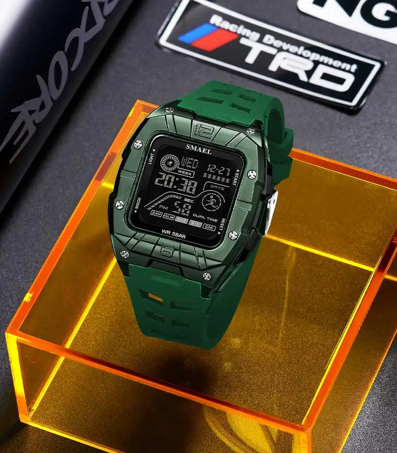 SMAEL8127 brand men's electronic watch fashion outdoor sports waterproof dial stopwatch alarm clock digital LED electronic watch