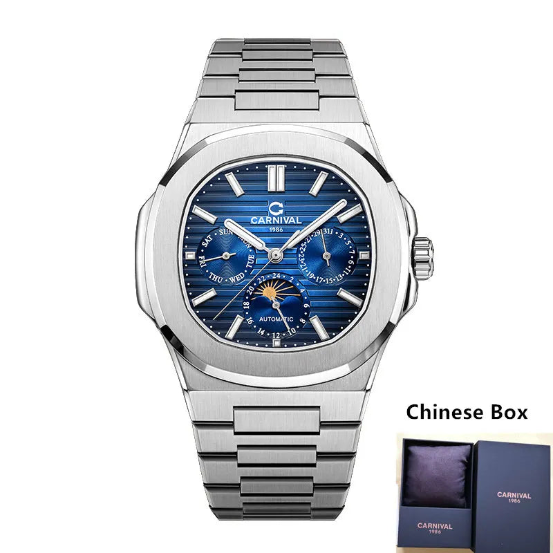 Switzerland Carnival Automatic Watch for Men Luxury Brand MIYOTA Mechanical Men‘s Watches Nautilus Moonphase Reloj Hombre Montre