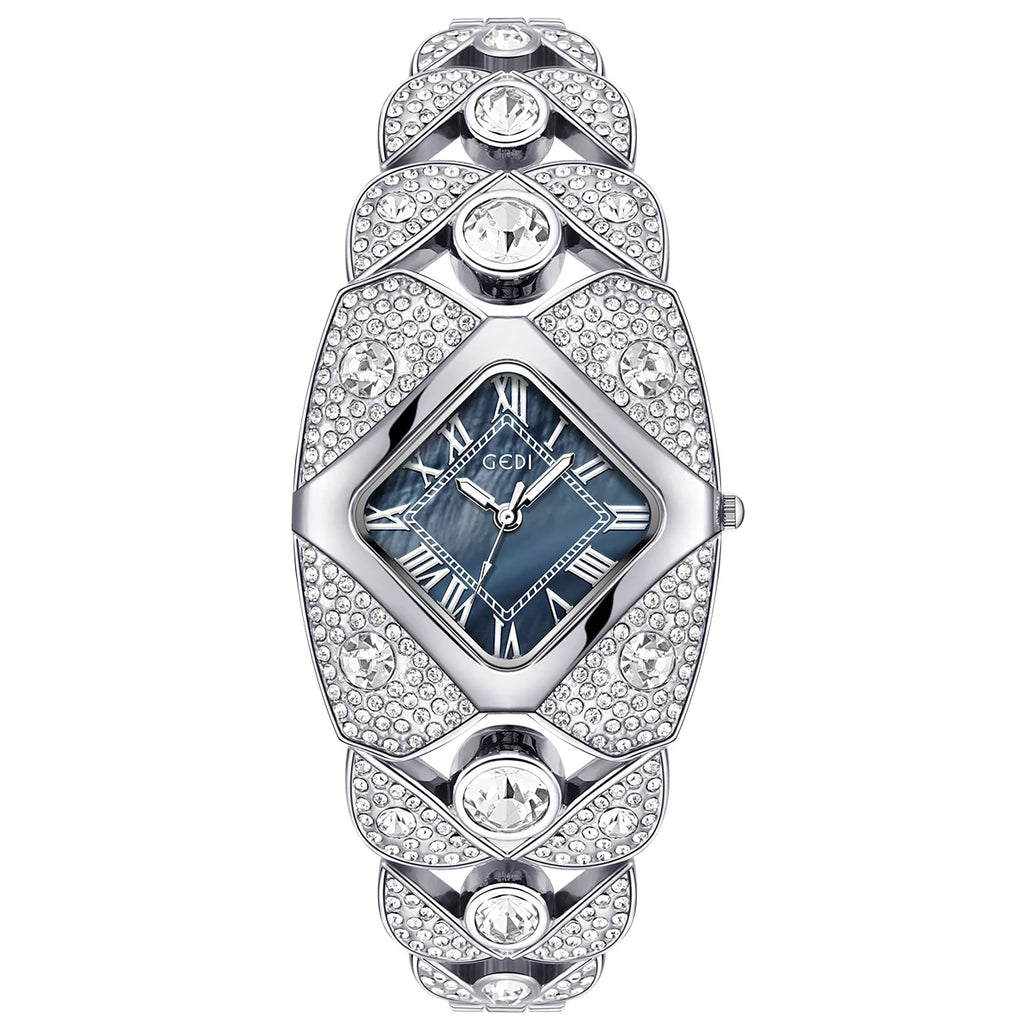 2026 New Women Watch Light Luxury Brand Diamond Inlaid Bracelet Watches Waterproof Ladies Fashion Quartz Clock Wristwatch Gift