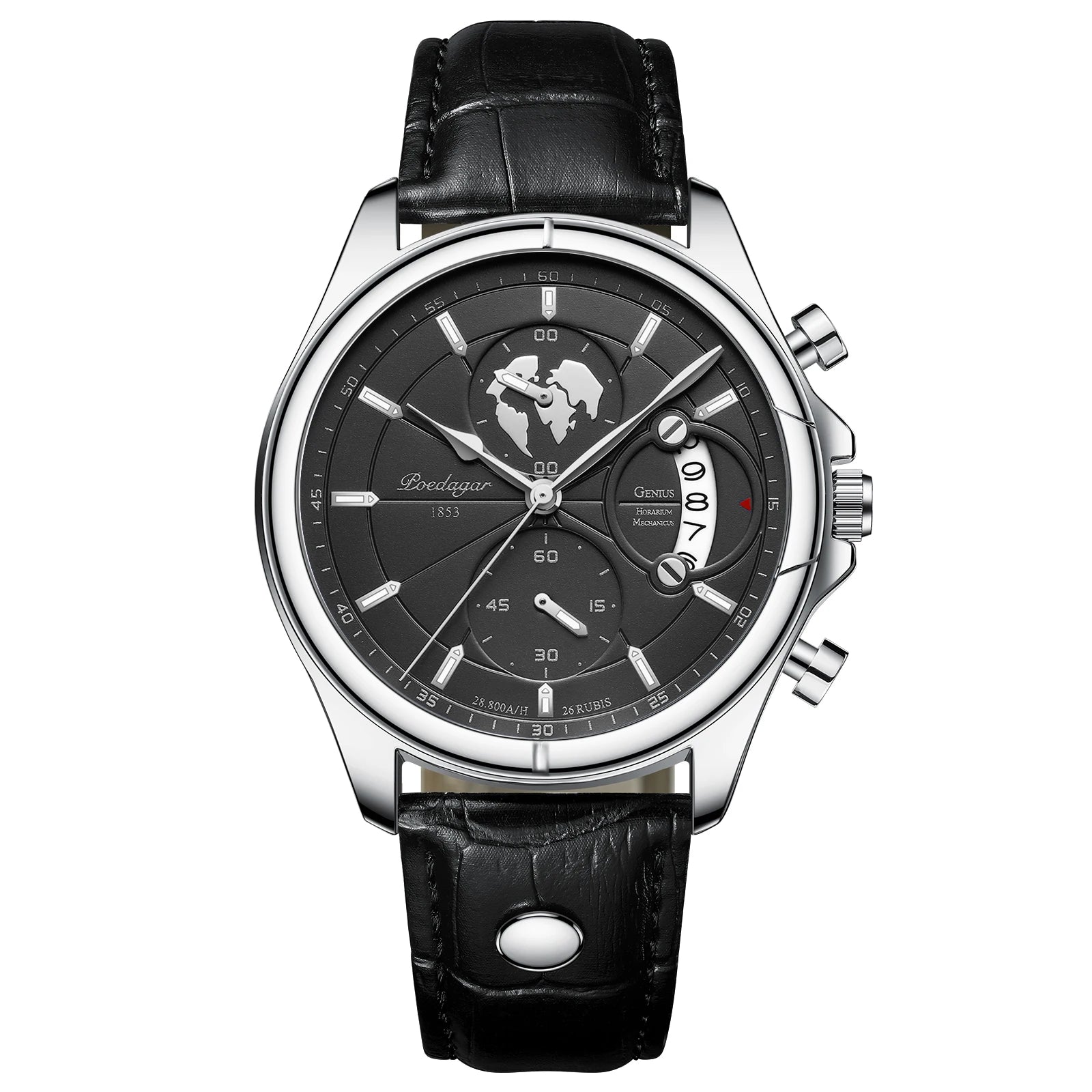 Leather Chronograph Watch